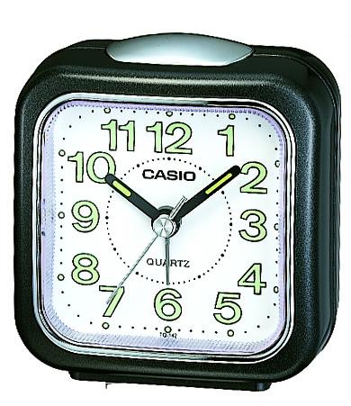  	Casio Alarm Clock, black case white dial