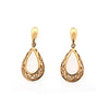 9ct Yellow Gold Filigree Design Drop Earrings