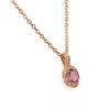 9ct Rose Gold Pink Tourmaline & Diamond Pendant