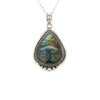 Sterling Silver Labradorite Teardrop Cabochon Pendant