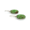 Sterling Silver Green Mohave Stone Drop Earrings