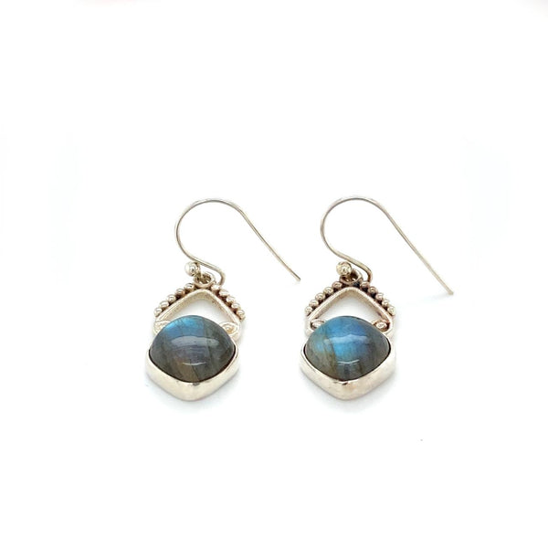 Sterling Silver Labradorite Gemstone Earrings 