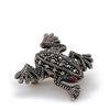 Sterling Silver Marcasite Frog Brooch