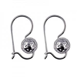 Sterling Silver Filigree 8mm round, Euro Ball Earrings