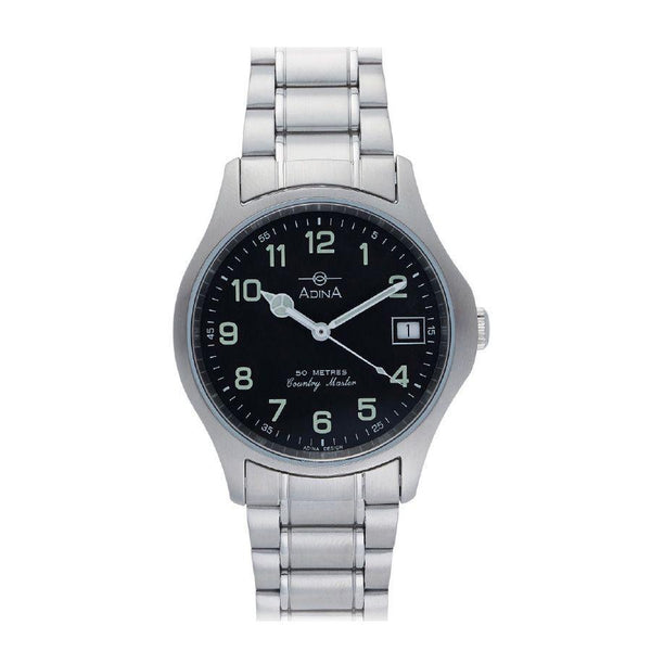 Gents Adina Countrymaster Work Watch With Black Dial