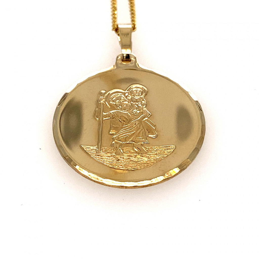 9ct Yellow Gold St. Christopher Coin Charm