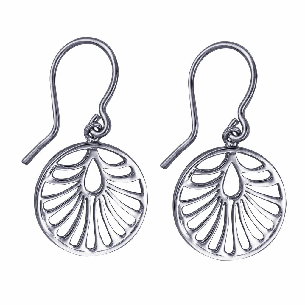 Sterling silver circular cut out Earwires (matching pendant also available) 