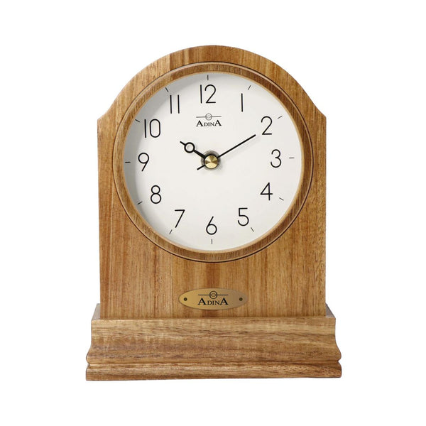 Adina Wooden Table Clock White Face