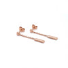 9ct Rose Gold Delicate Stud Drop Earring