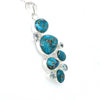 Sterling Silver Multi Turquoise and Blue Topaz Pendant