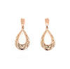 9ct Rose Gold Filigree Design Drop Earrings 