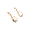 9ct Rose Gold Filigree Design Drop Earrings 