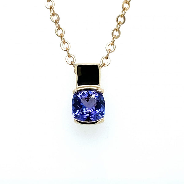 9ct Yellow Gold Tanzanite Pendant