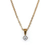 9ct Yellow Gold Diamond Solitaire Pendant