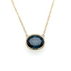 9ct Yellow Gold London Blue Topaz Necklace