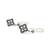 Sterling Silver Flower Marcasite Hook Earrings