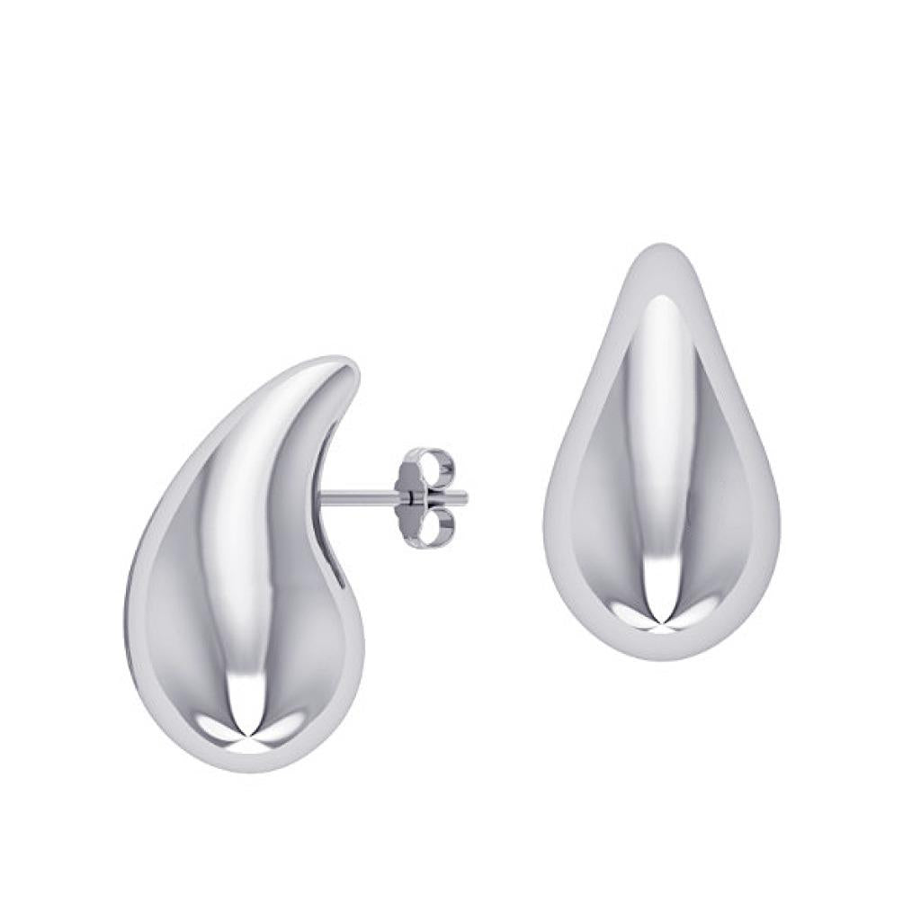 Sterling Silver Droplet Stud Earrings