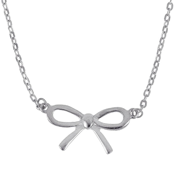 Sterling silver Bow Necklace 