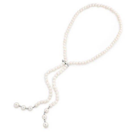 Sterling Silver Ikecho Freshwater Pearl Strand 