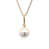 9ct yellow gold enhancer white freshwater 13mm pearl drop pendant