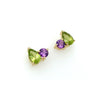 9ct Yellow Gold, Amethyst and Peridot Stud Earrings (Matching necklace also available) 