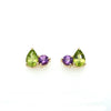 9ct Yellow Gold, Amethyst and Peridot Stud Earrings (Matching necklace also available) 