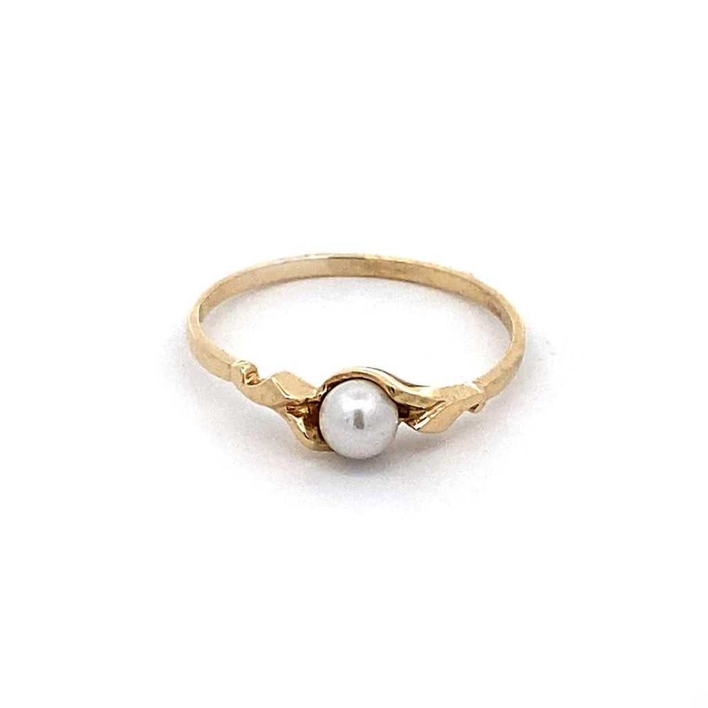 9ct Yellow Gold 4.5mm Cultured Pearl Ring