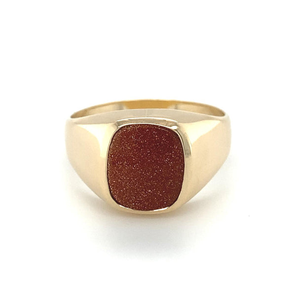 9ct Yellow Gold Goldstone Ring