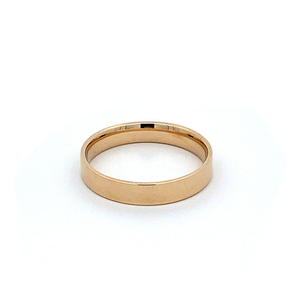  	9ct Yellow Gold Flat Wedder With Lux Finish