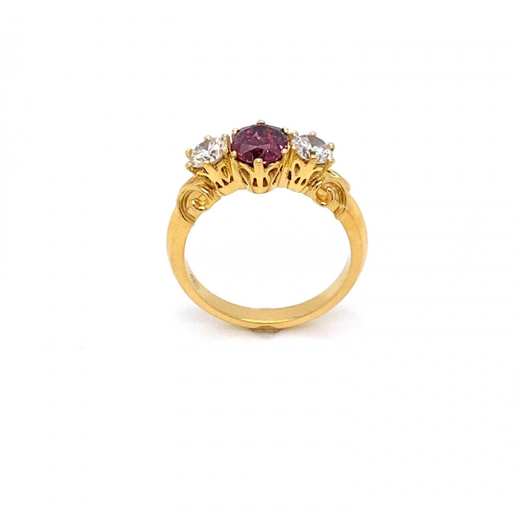 18ct Yellow Gold Ruby And Diamond Ring