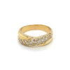 18ct Yellow Gold Diamond Crossover Design Ring