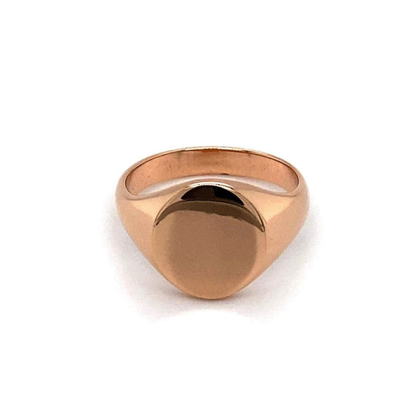 9ct Rose Gold Oval Signet Ring