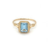 9ct Yellow Gold Blue Topaz Ring 