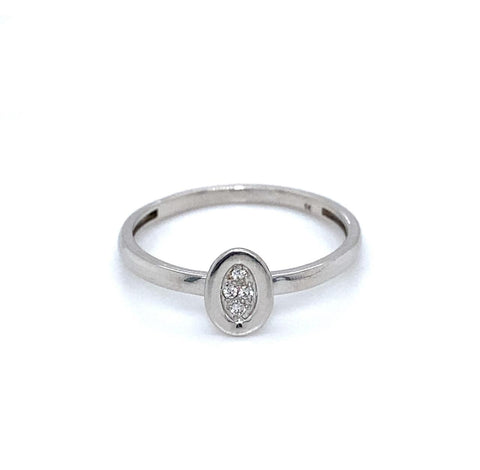 9ct White Gold Diamond Dress Ring