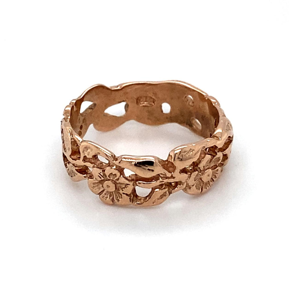 9ct Rose Gold Flower Design Ring