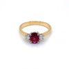 18ct Yellow and White Gold Ruby And Diamond Ring