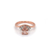 9ct Rose Gold Morganite And Diamond Ring 