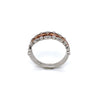 9ct White And Rose Gold Pink and White Diamond 3 Band Ring 