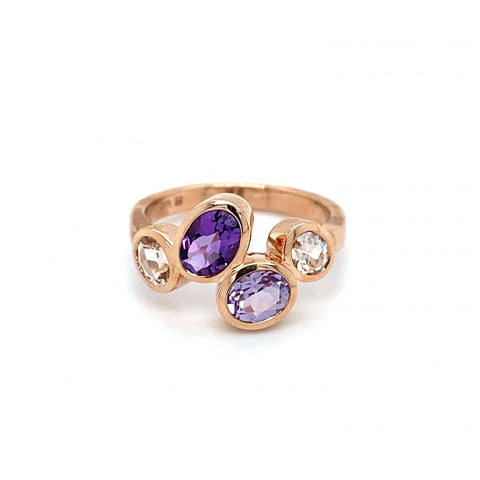 Rose Gold Amethyst Ring