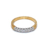 9ct Yellow Gold And White Gold Diamond Ring