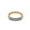 9ct Yellow Gold And White Gold Diamond Ring