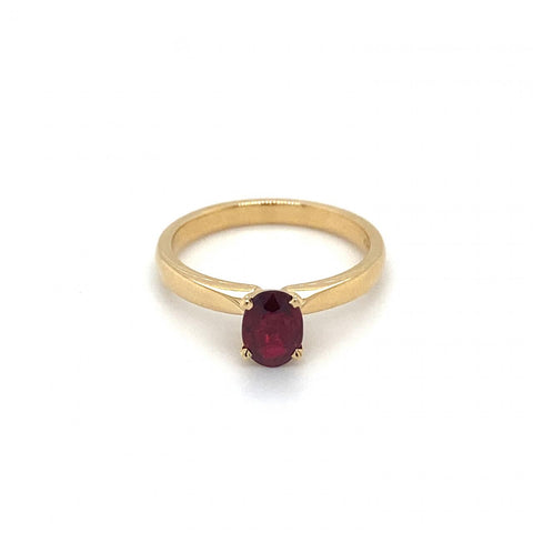 18ct Yellow Gold Ruby Ring