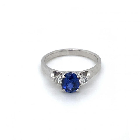 18ct ceylon sapphire diamond ring