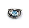 Sterling Silver Marcasite And Blue Topaz Ring