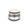 Sterling Silver Marcasite Three Ring Stacker Set