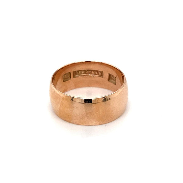 9ct Rose Gold Wide Wedding Band
