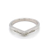 9ct White Gold Diamond V Shape Ring