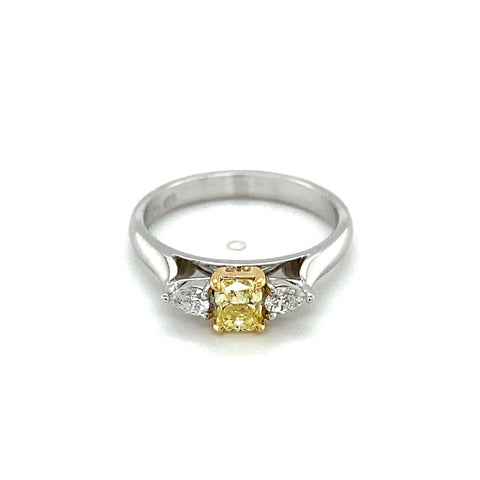 Radiant Yellow Diamond Ring