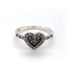 Sterling silver marcasite heart ring