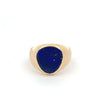  	9ct Yellow Gold Lapis Gents Ring